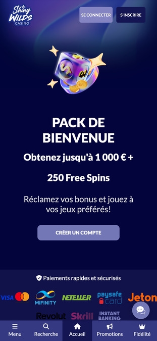 Shiny Wilds casino application