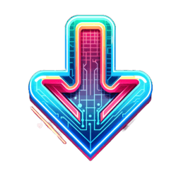 Futuristic down arrow