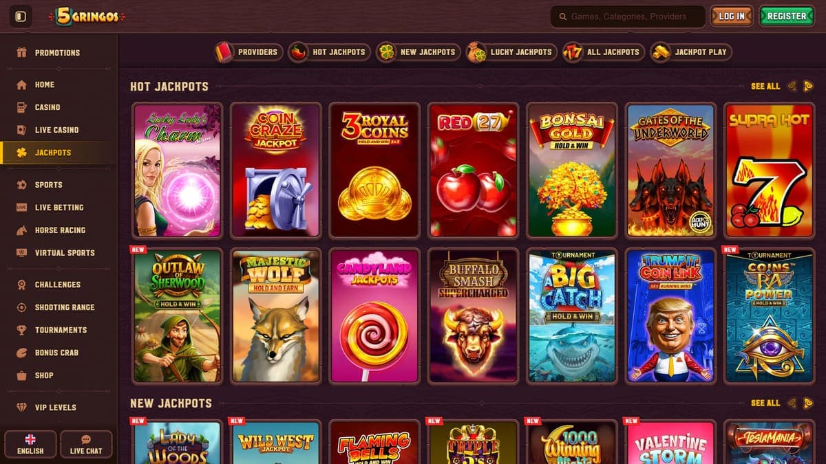 Hot Jackpots 5Gringos Casino
