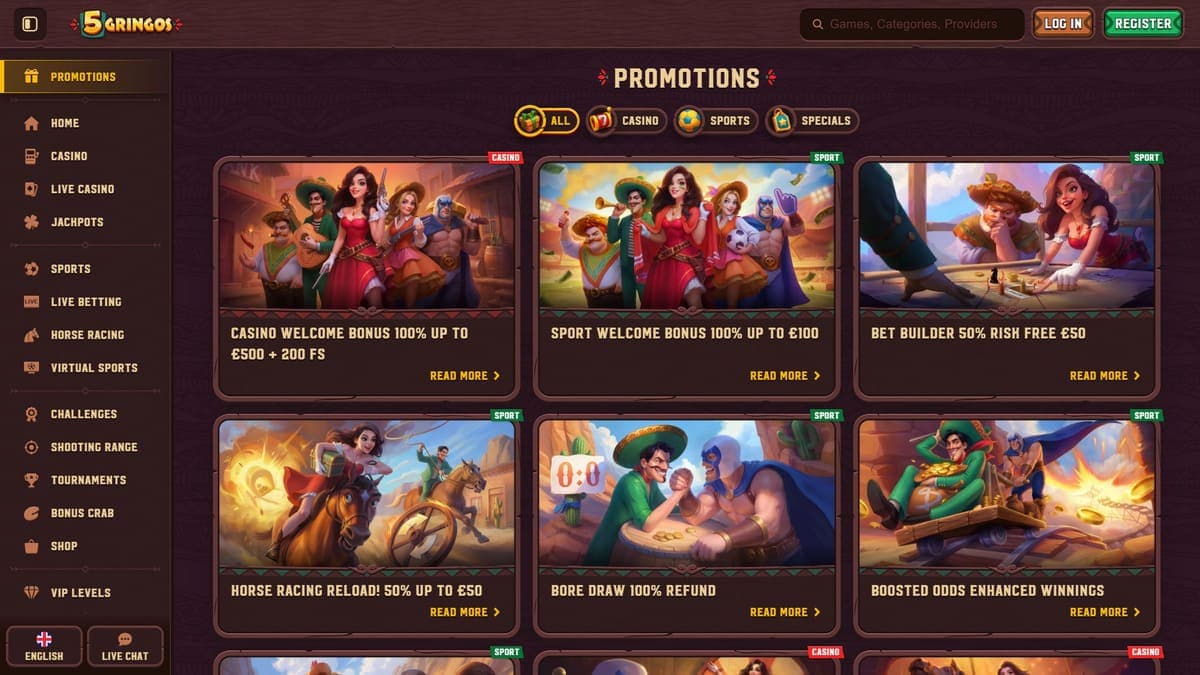 Promotions 5Gringos Casino