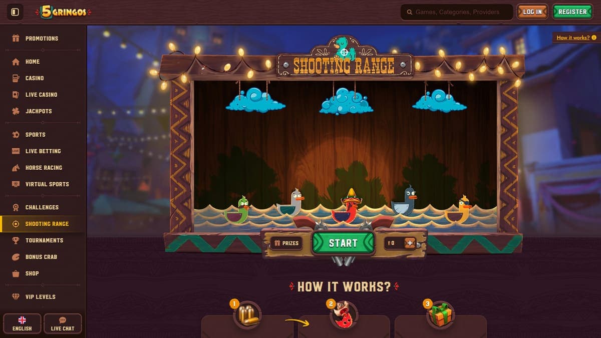 Shooting range 5Gringos Casino