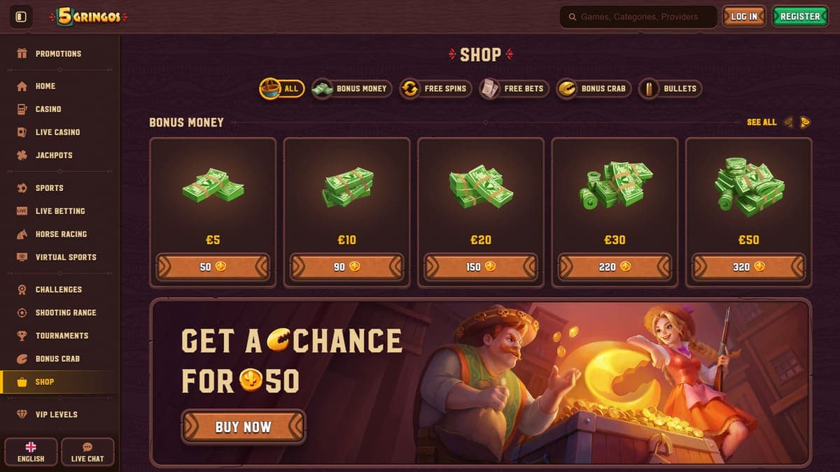 Shop 5Gringos Casino