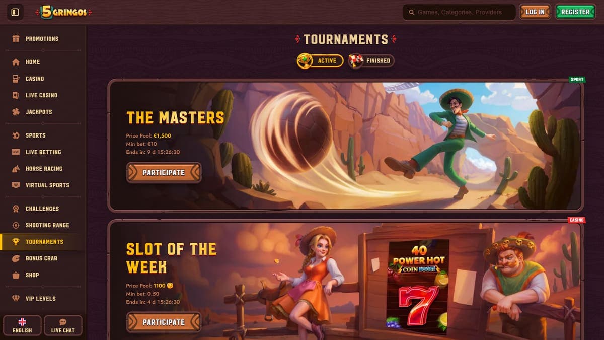 Tournaments 5Gringos Casino
