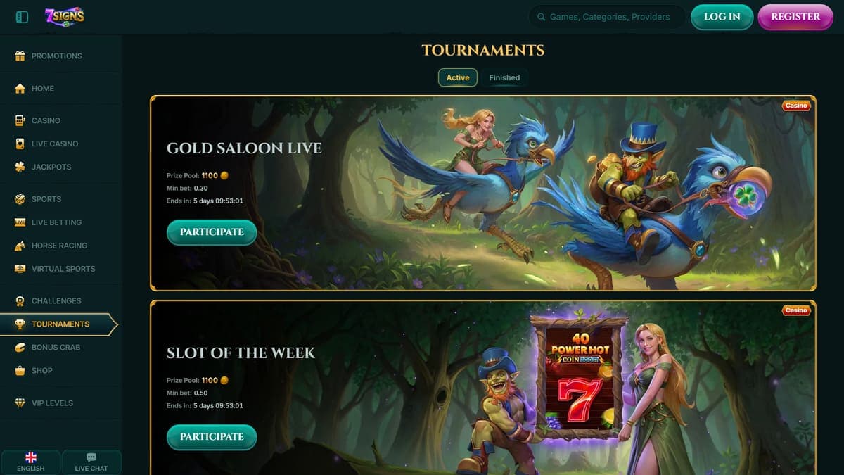 Tournaments 7Signs Casino