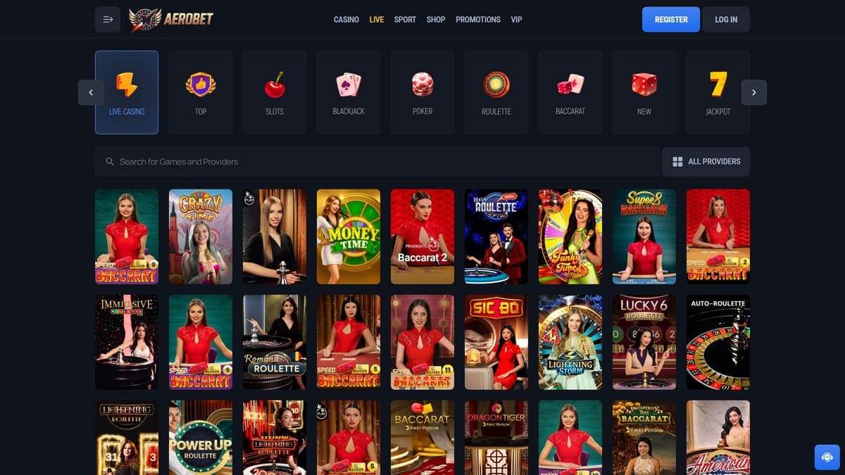 Live Casino Aerobet Casino