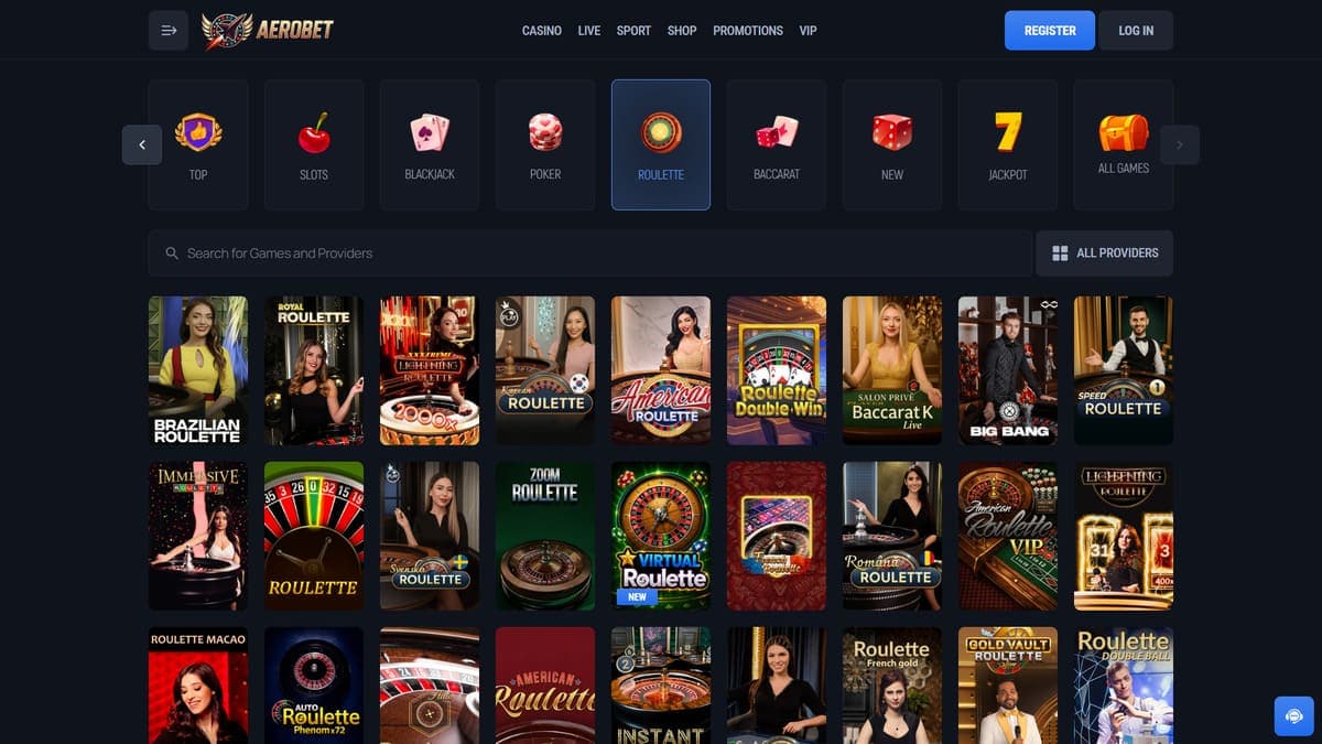 Table games Aerobet Casino