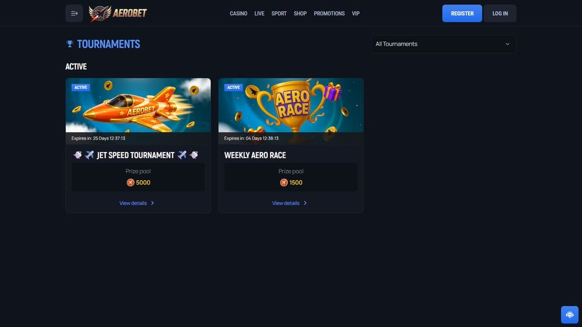 Tournaments Aerobet Casino