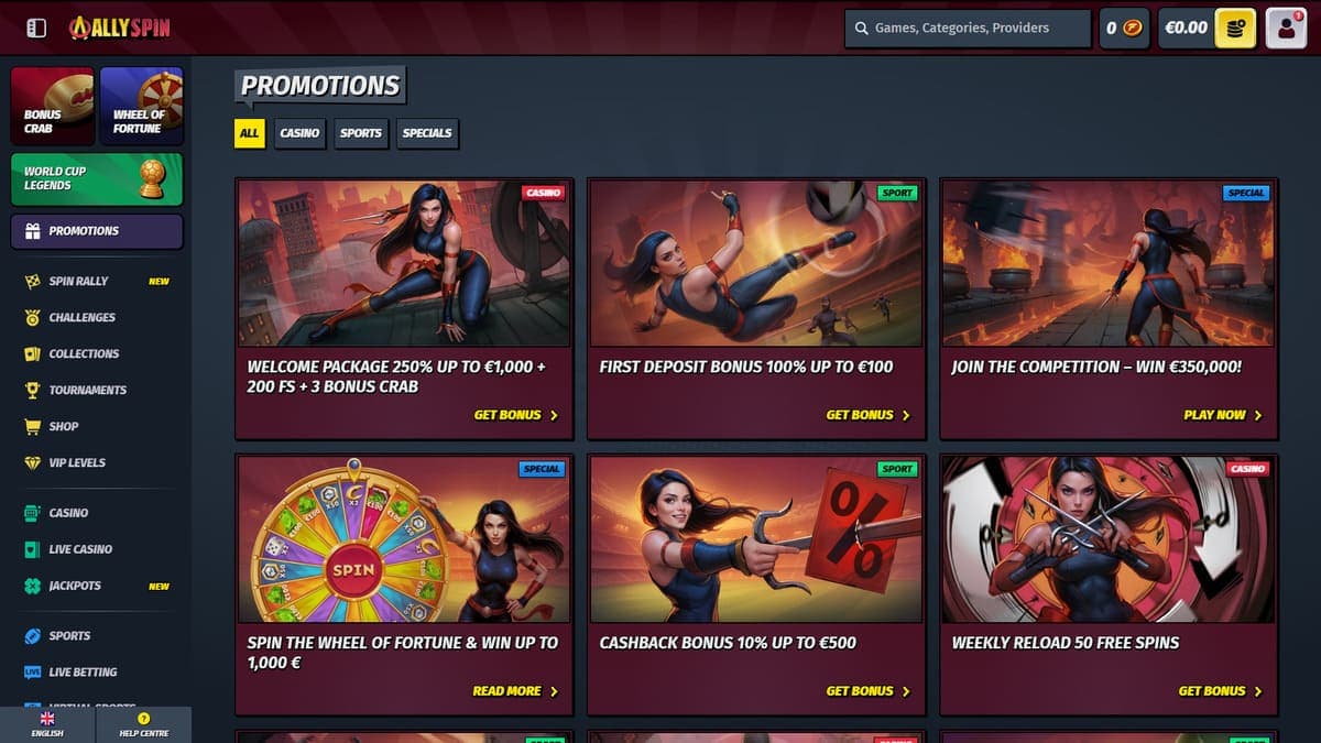 Promotions AllySpin Casino