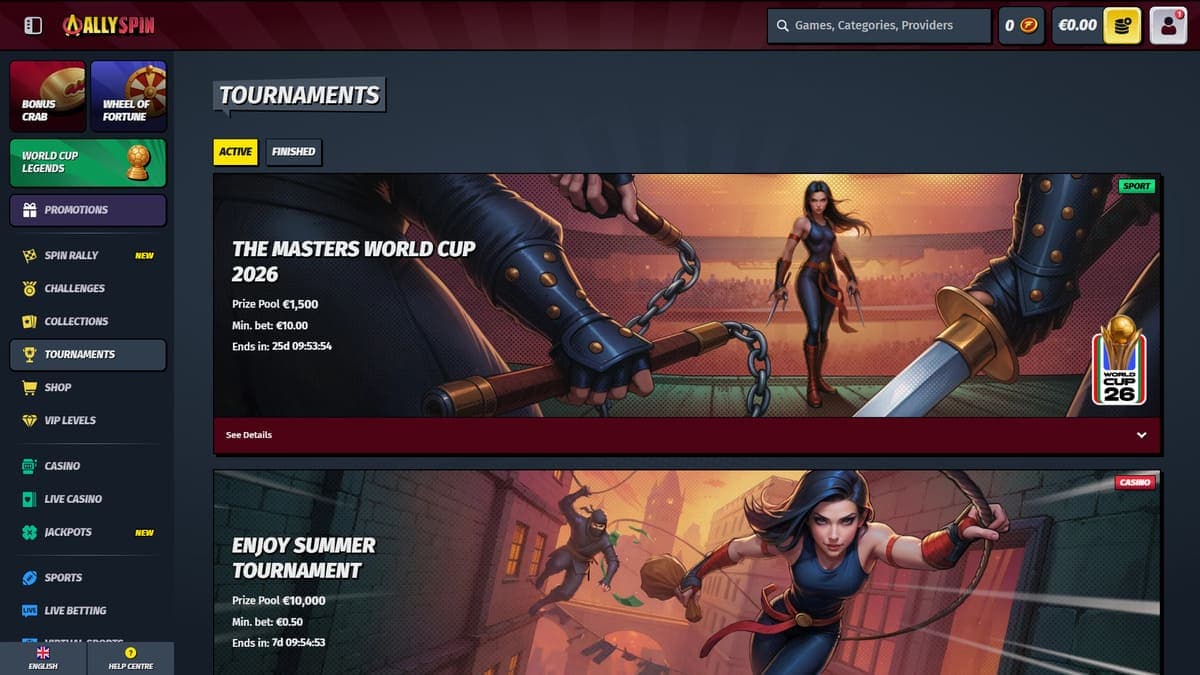 Tournaments AllySpin Casino