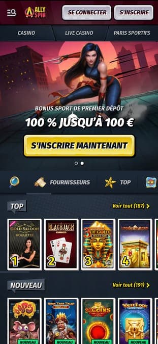 AllYspin Casino application