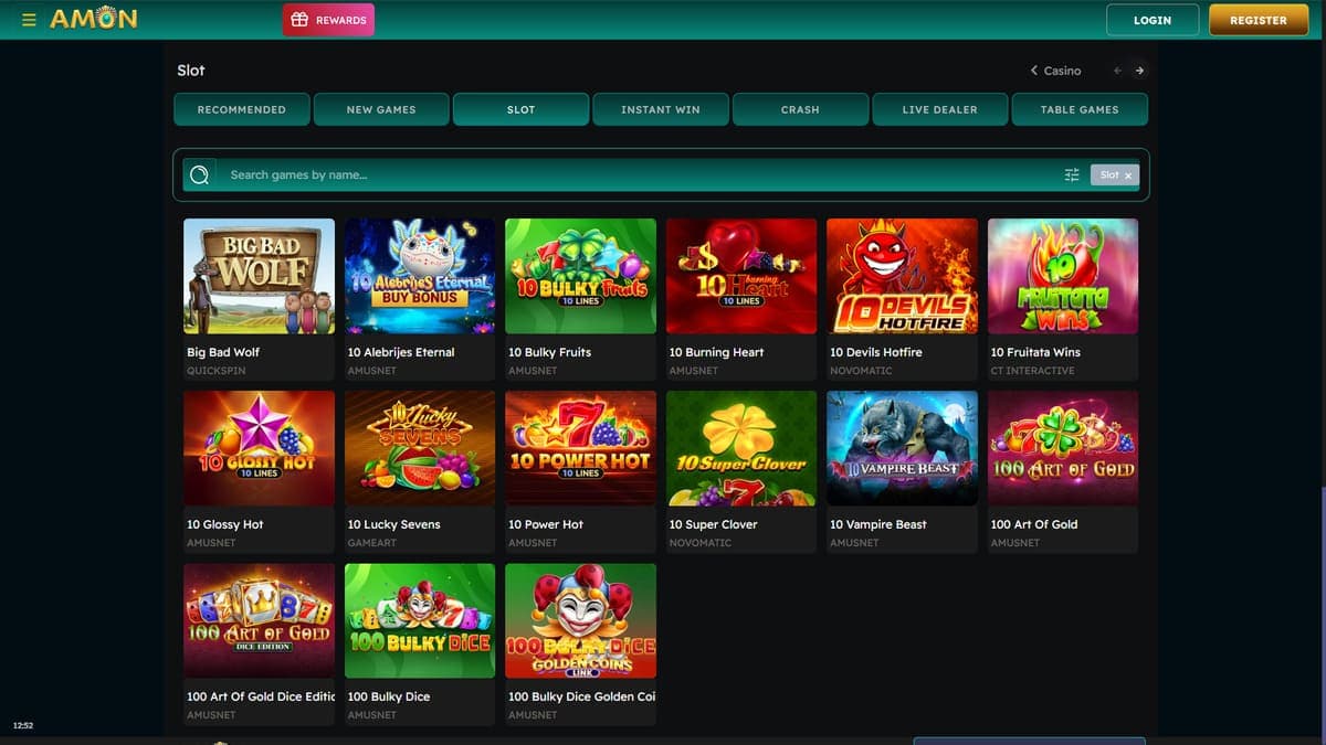Slot machines Amon Casino