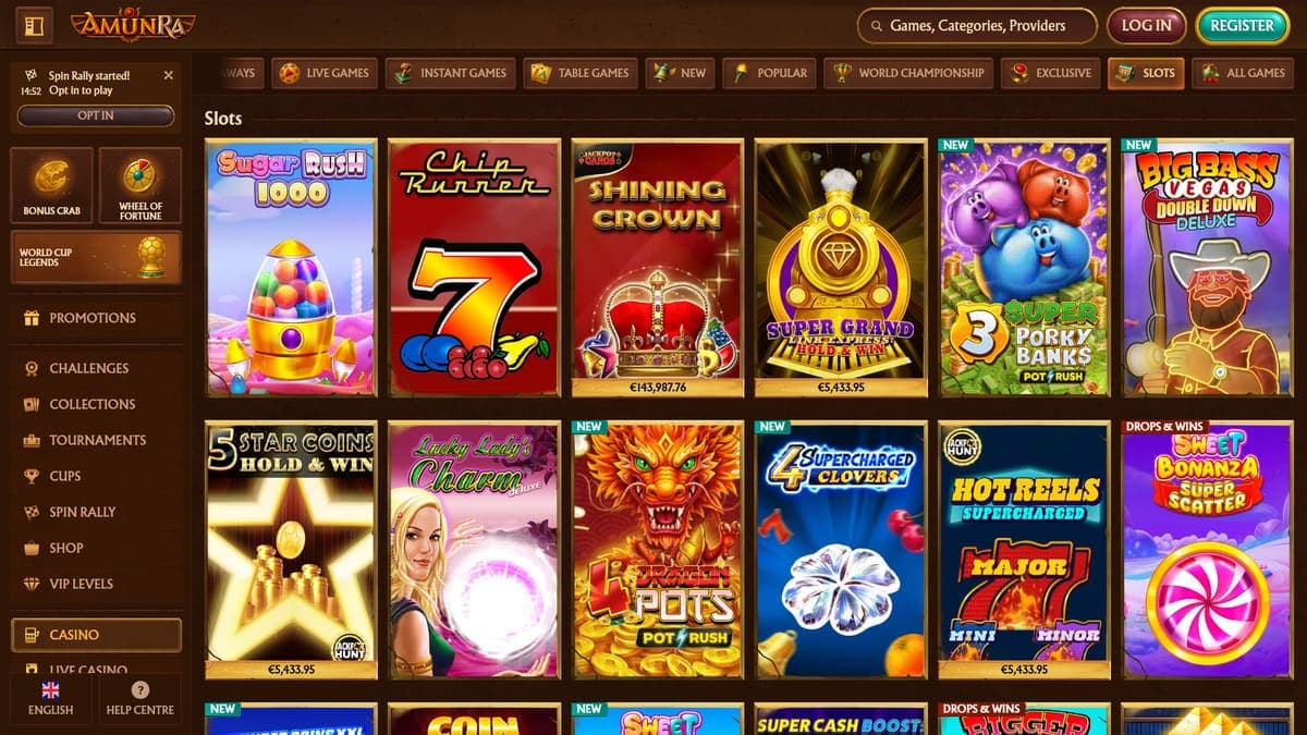 Slot machines AmunRa Casino