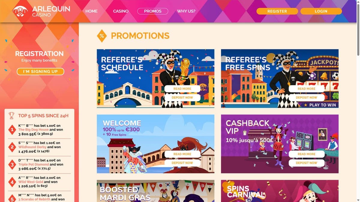 Other promos Arlequin Casino