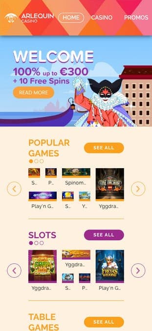 Arlequin casino mobile