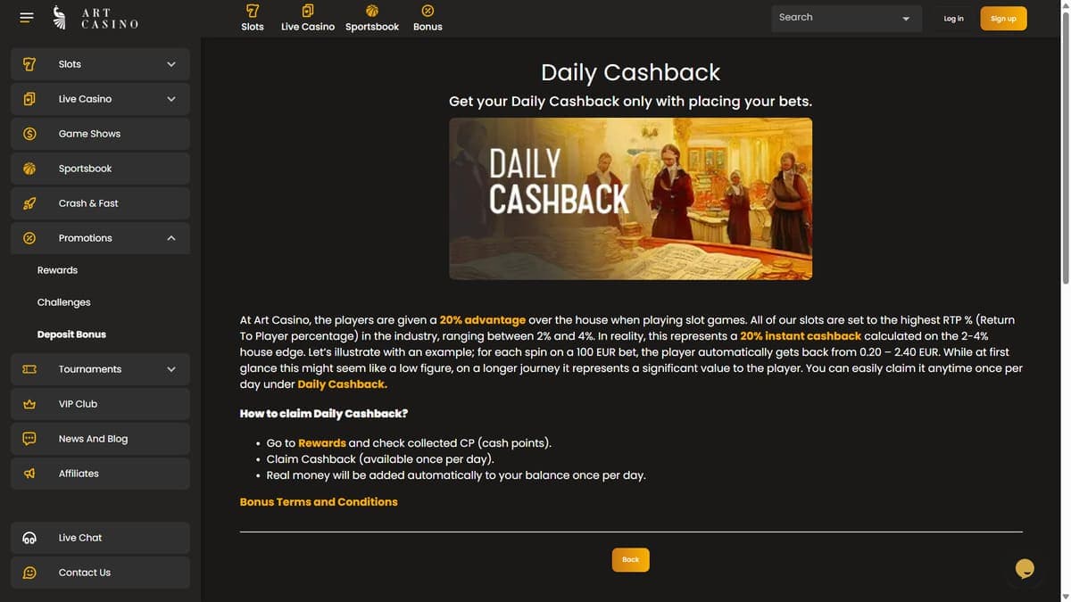 Cashback Art Casino