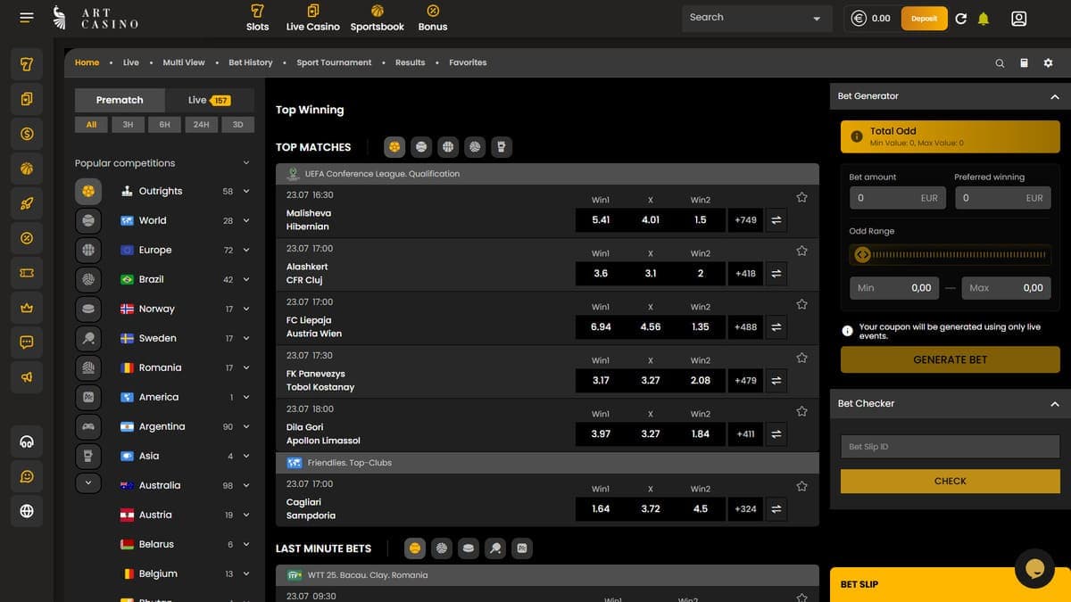 Sports betting Art Casino