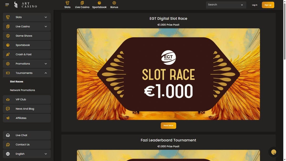 Tournaments Art Casino