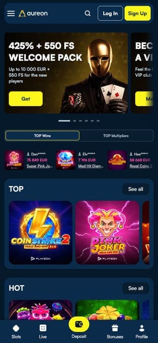 AureonPlay casino mobile
