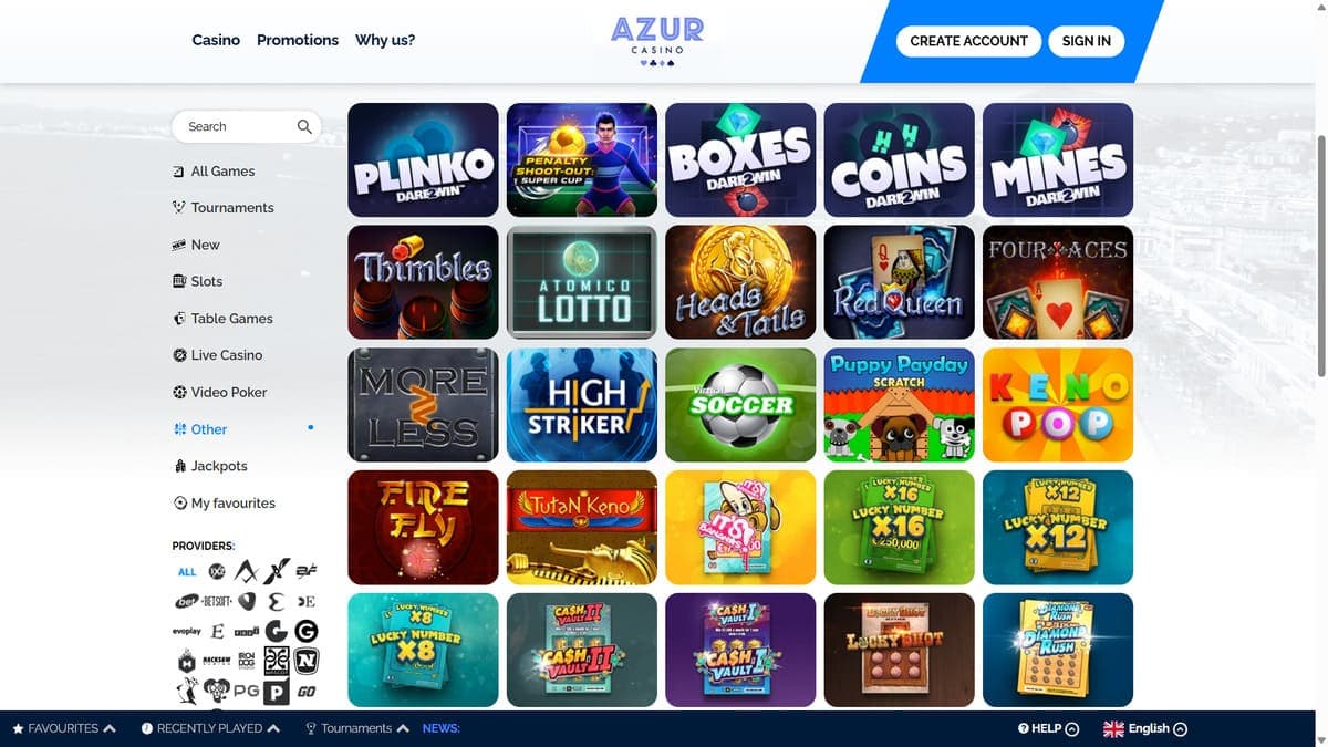 Other games Azur Casino