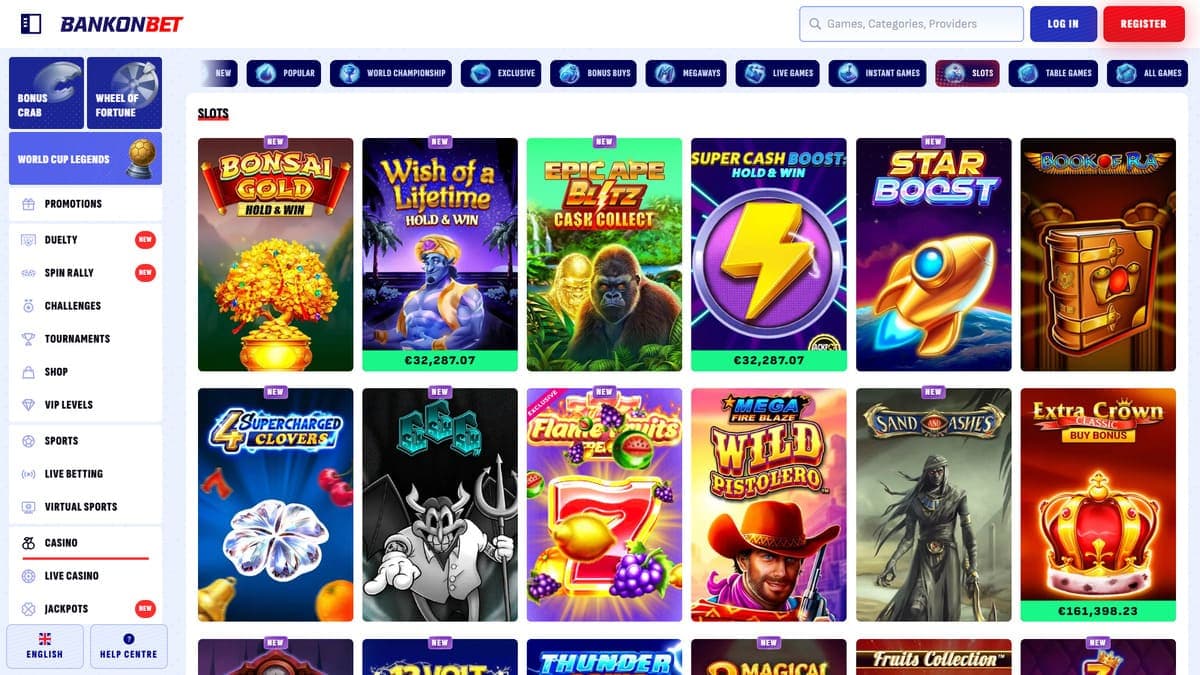 Slot machines Bankonbet Casino