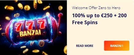 Welcome bonus Banzai Casino