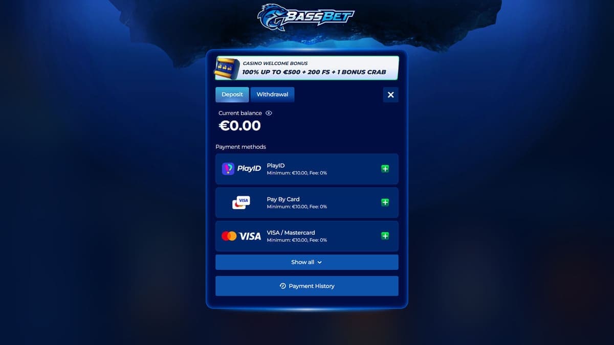 Deposit Bassbet Casino