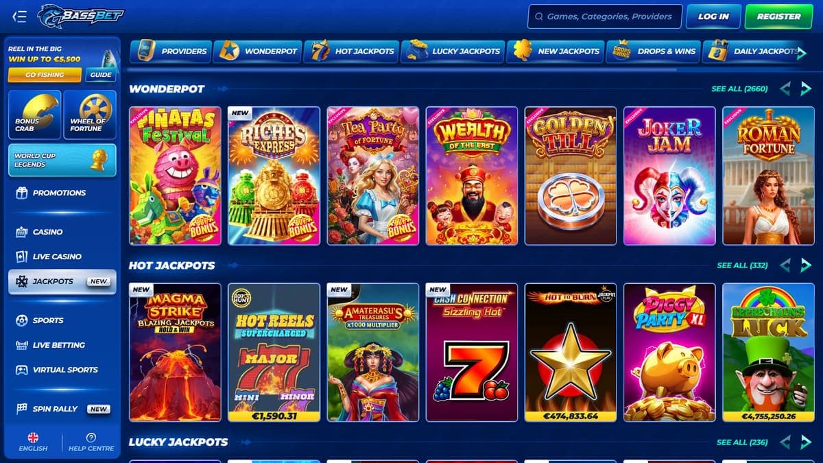 Hot jackpots Bassbet Casino
