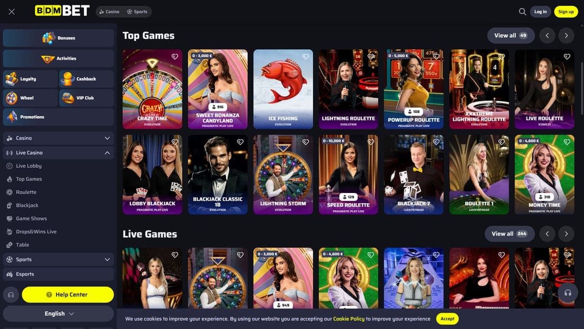 Live Bdmbet Casino
