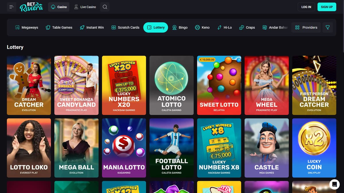Lottery Bet Riviera Casino