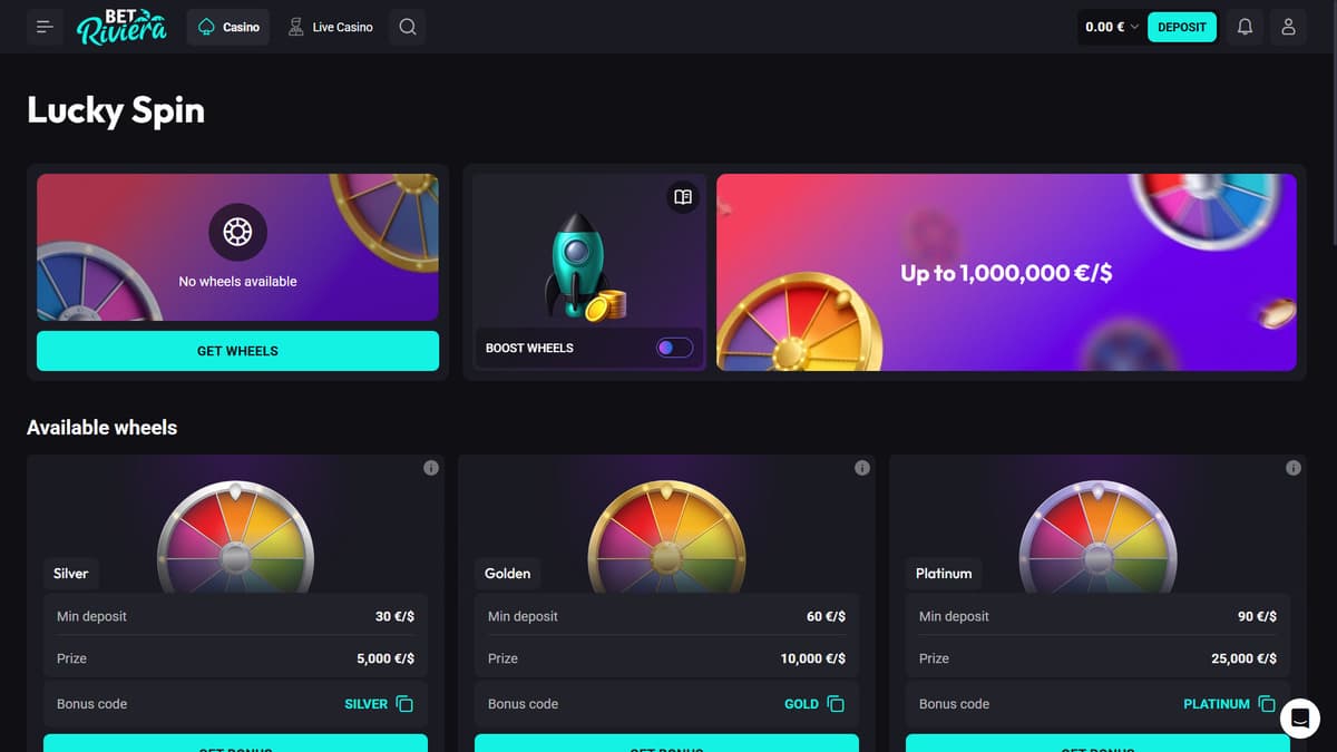 Lukcy Spin Bonus Bet Riviera Casino