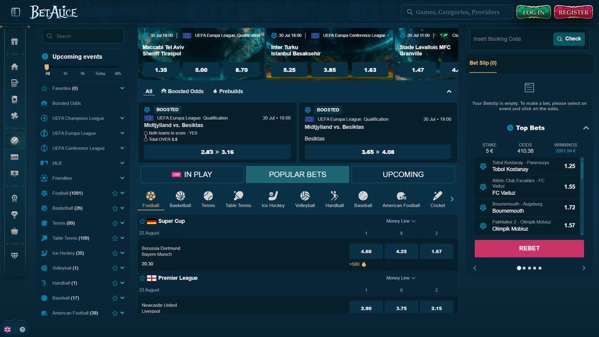 Sports betting BetAlice Casino