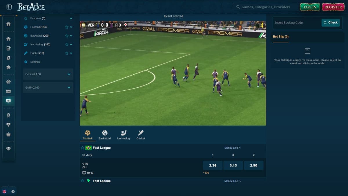 Virtual leagues BetAlice Casino