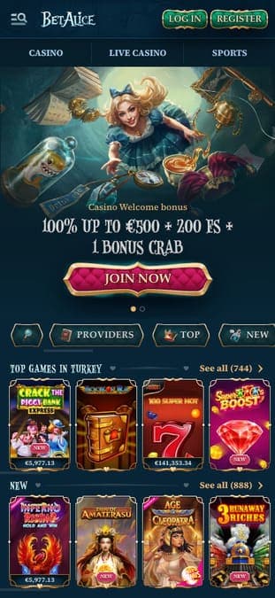 BetAlice casino mobile