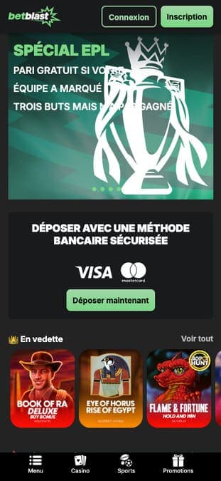 Betblast casino application