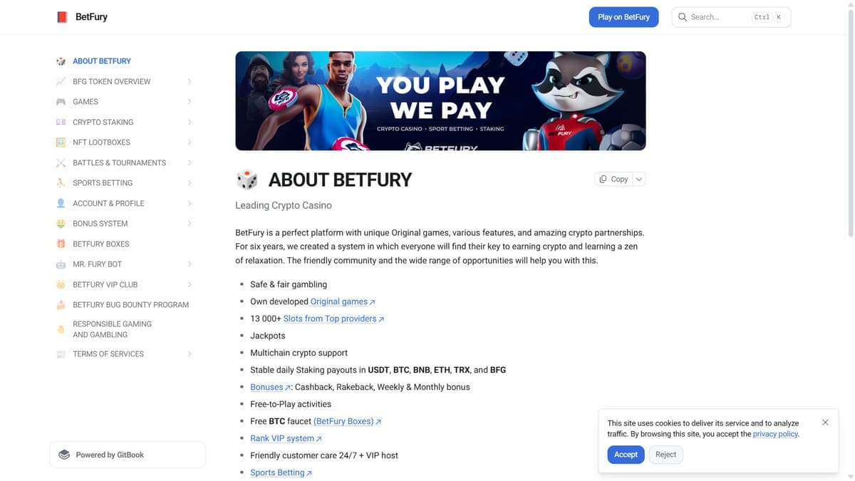 FAQ casino Betfury