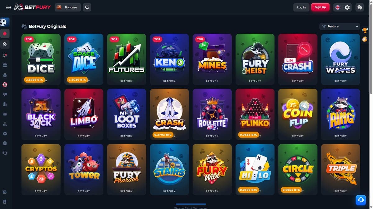 Betfury original games