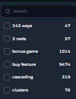 Game sorting Betfury