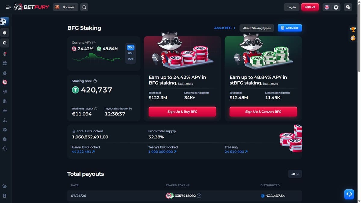 Staking Betfury