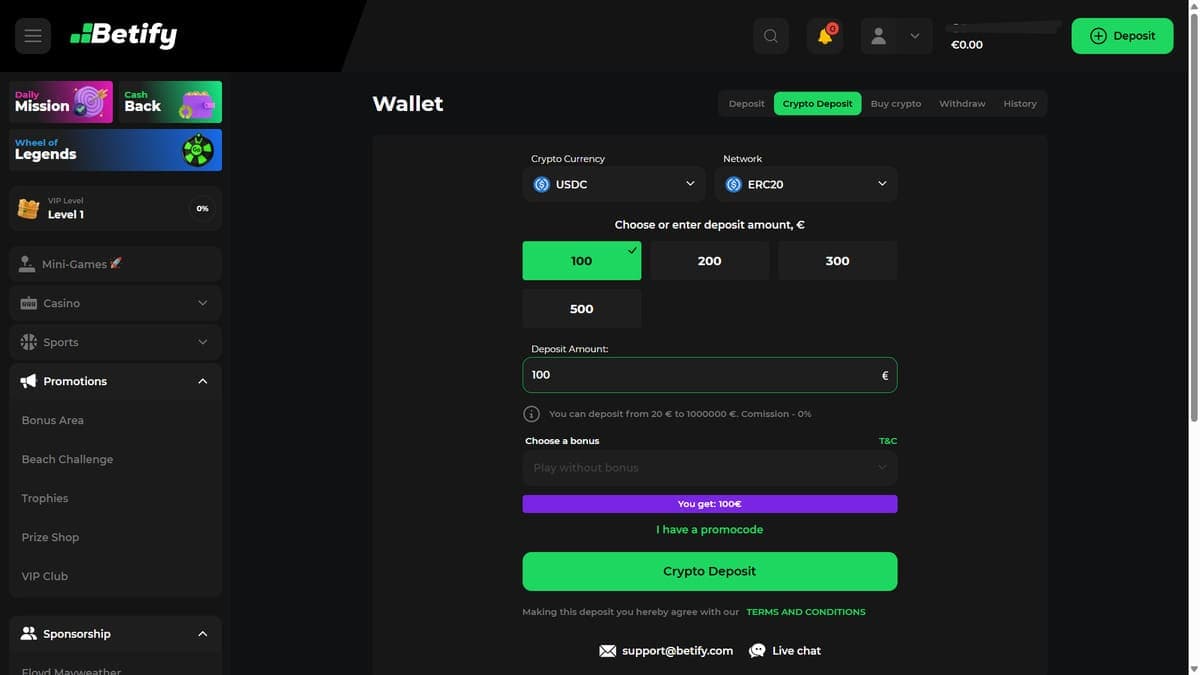 Crypto Betify Casino