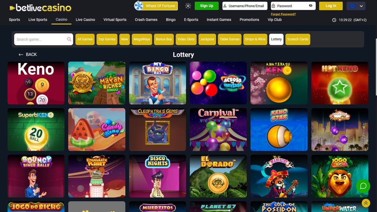 Lottery BetLive Casino