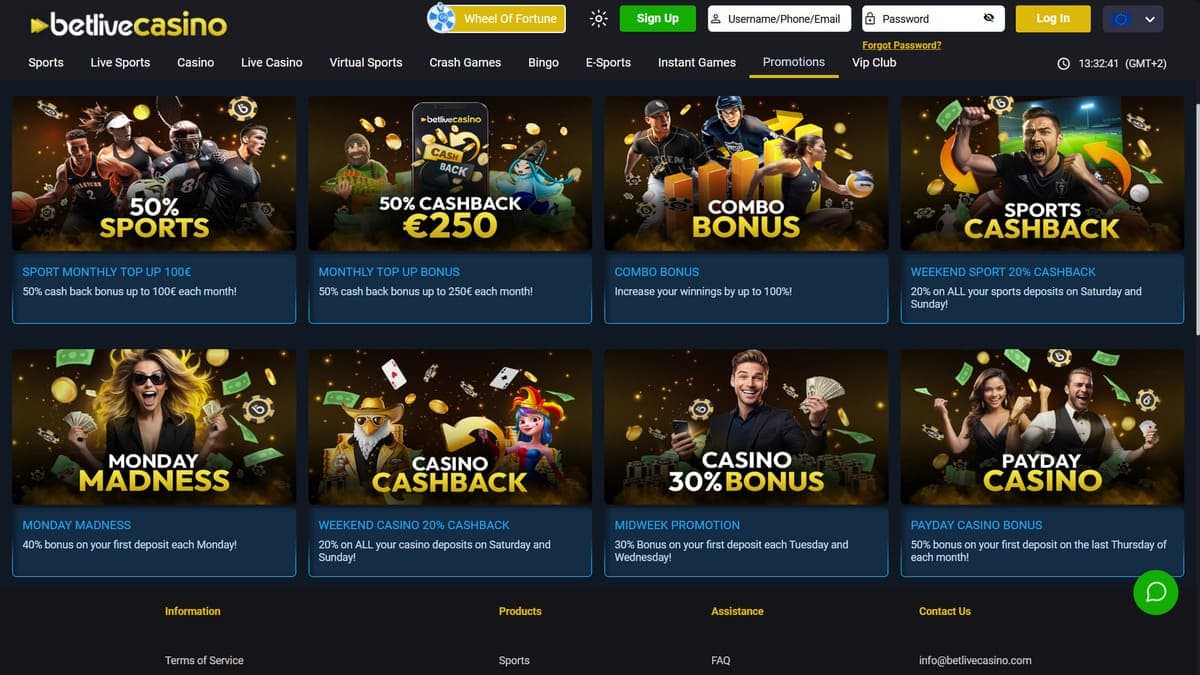 Promotions BetLive Casino