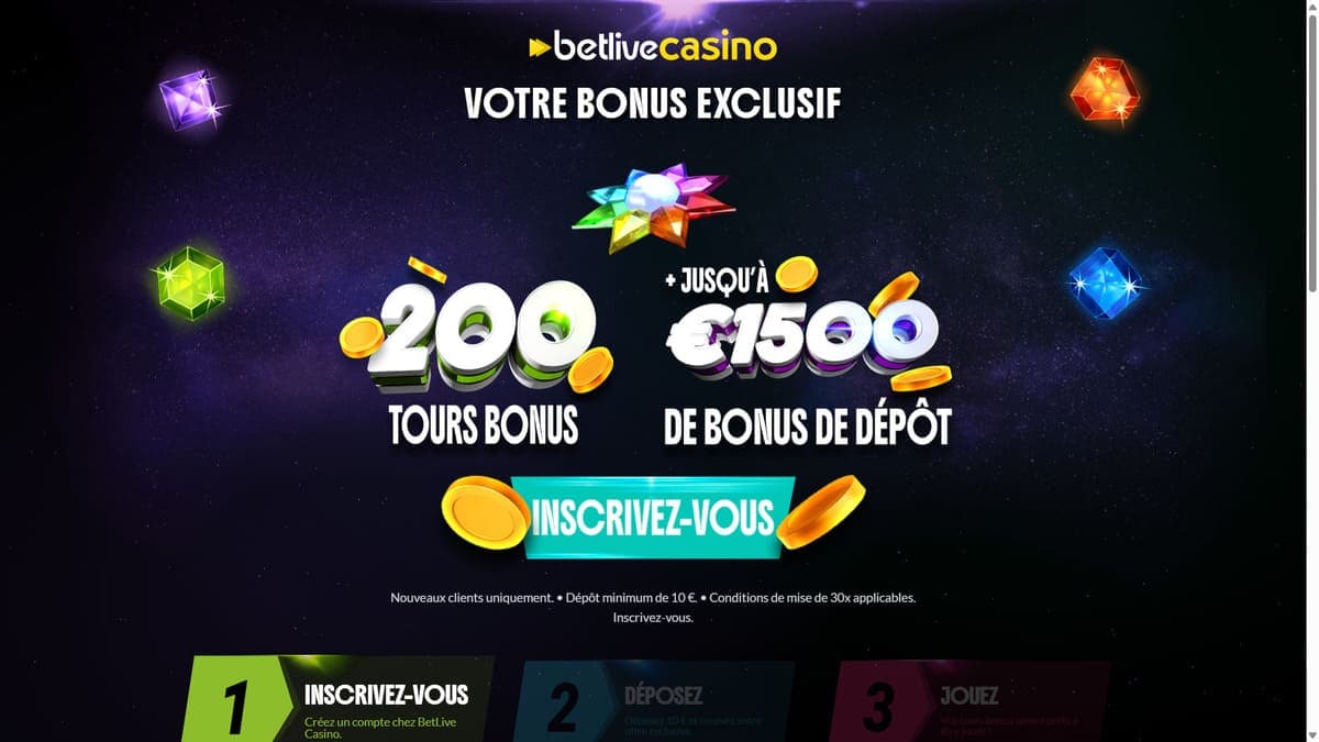 Sign up BetLive Casino