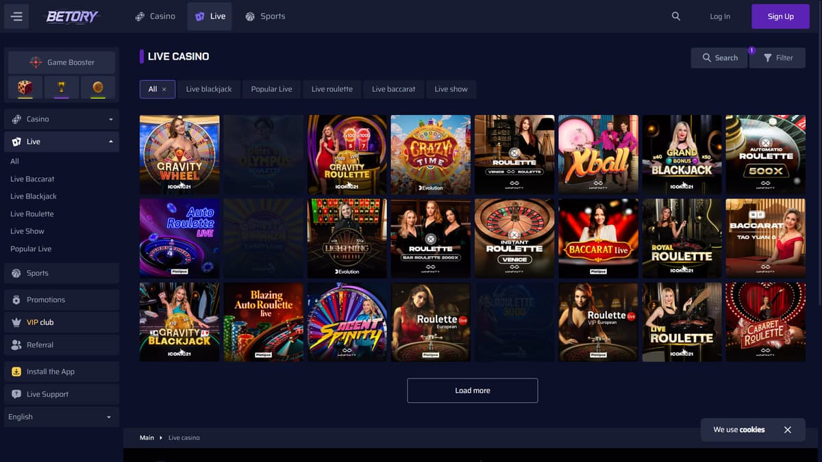 Live casino Betory Casino