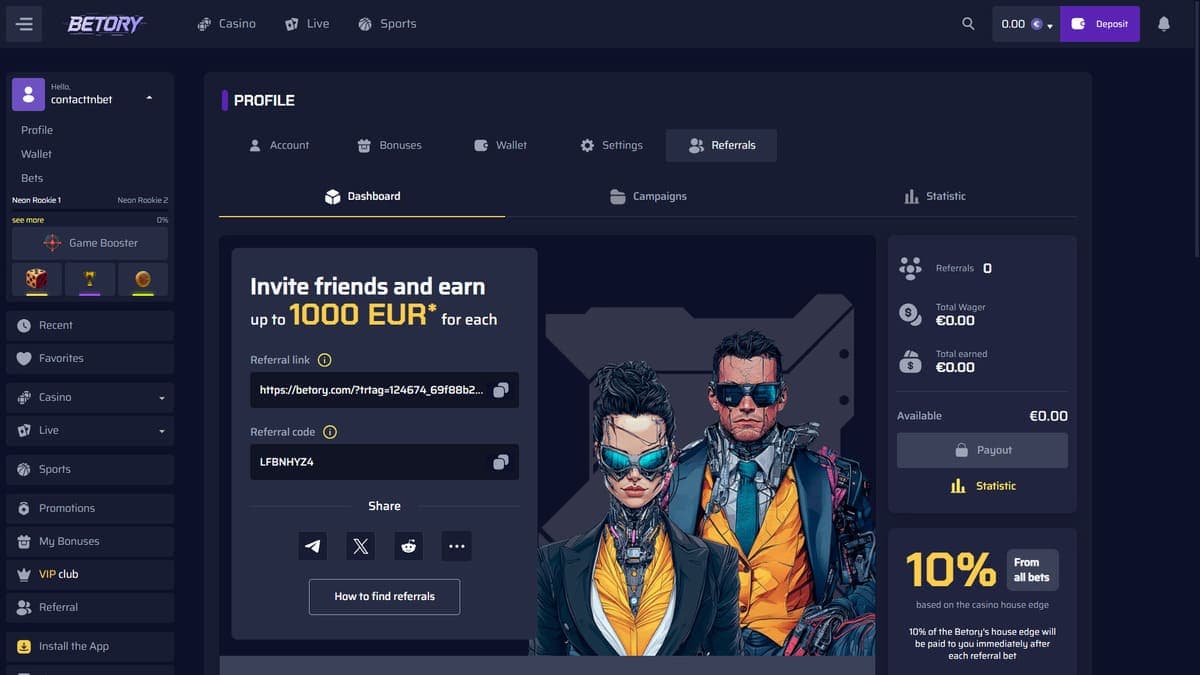Referral Betory Casino