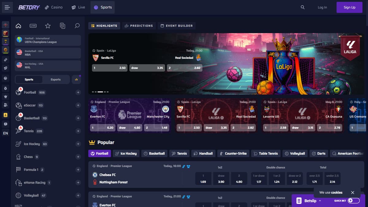 Sports betting Betory Casino