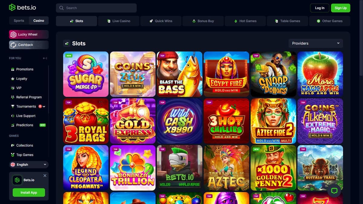 Slot machines Bet.io Casino