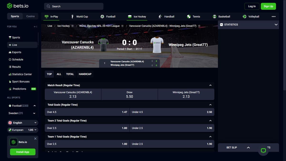 Bookmaking Bet.io Casino