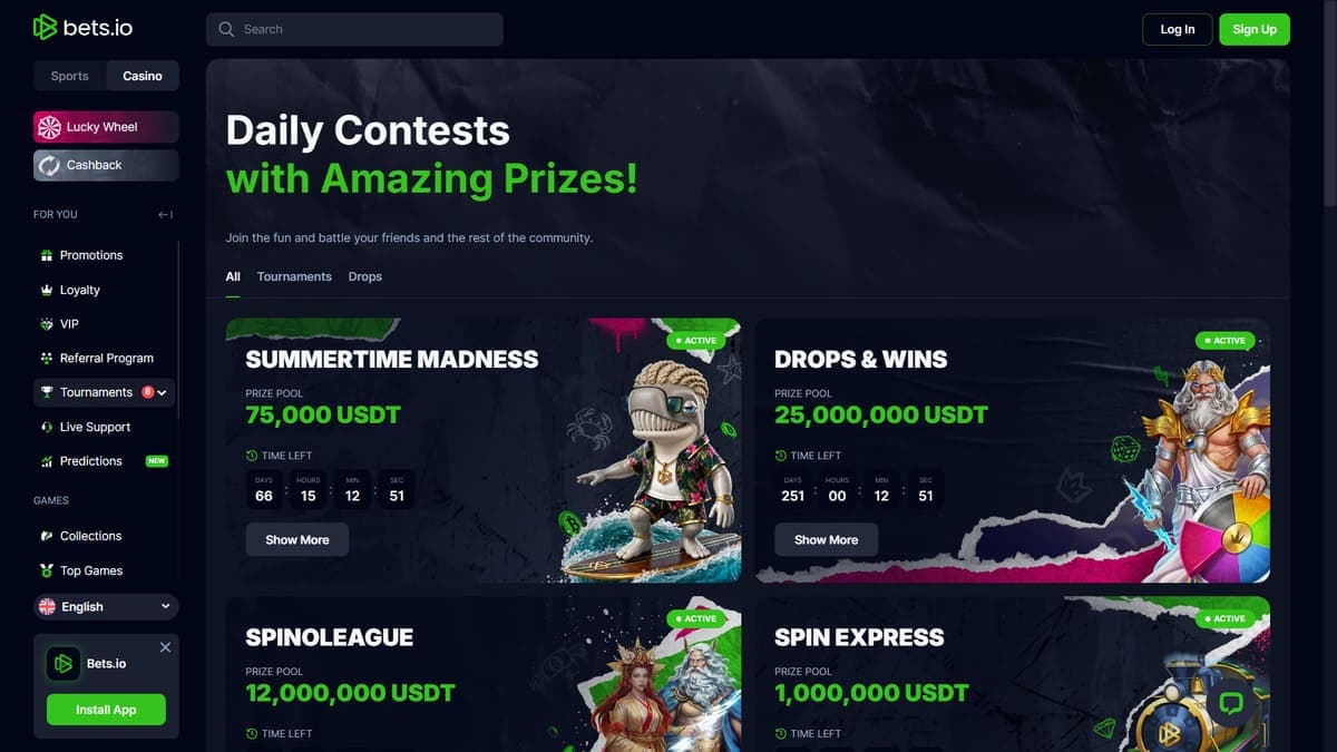 Tournaments Bet.io Casino