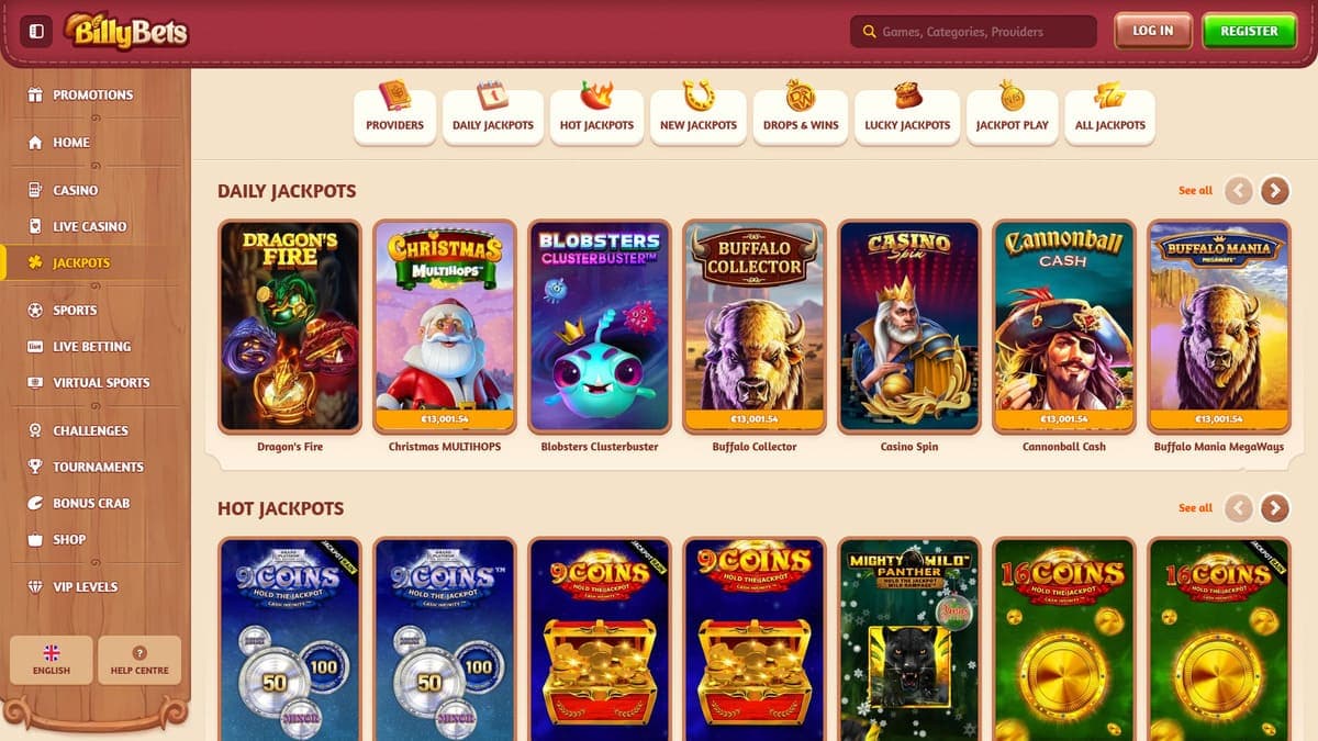 Jackpots BillyBets Casino