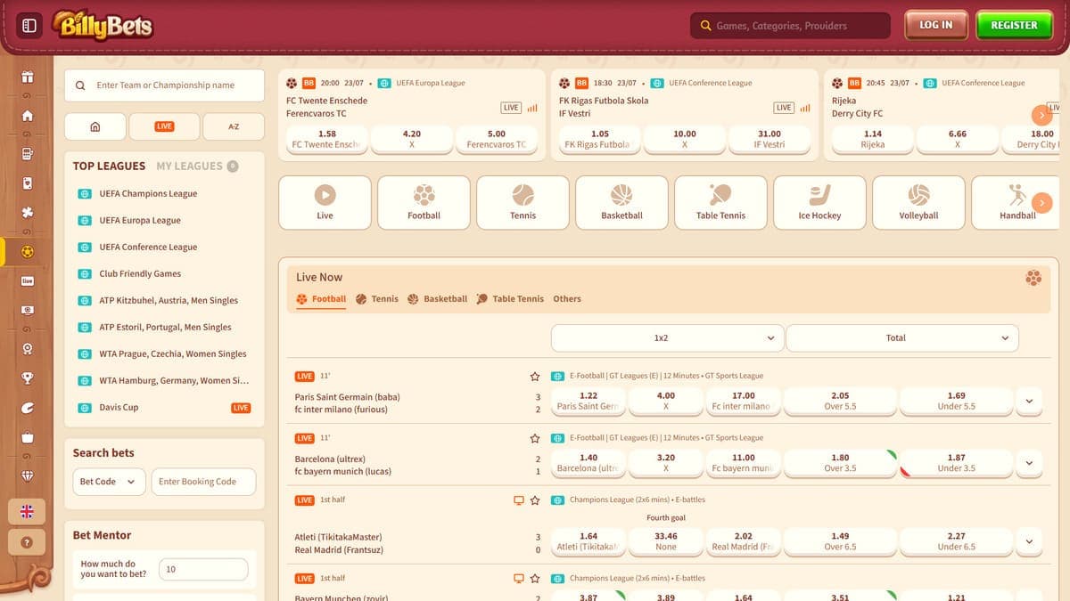 Sports betting BillyBets Casino